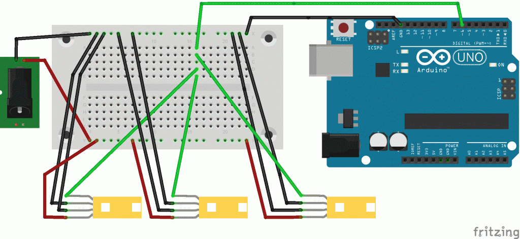 図2 LEDテープの並列接続
