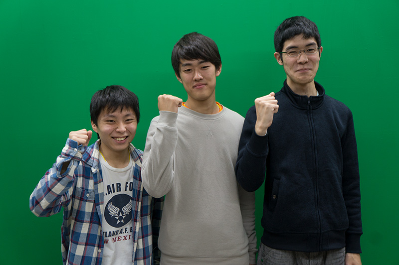 写真左より下本晃平さん、今岡恭司さん、安部雅史さん